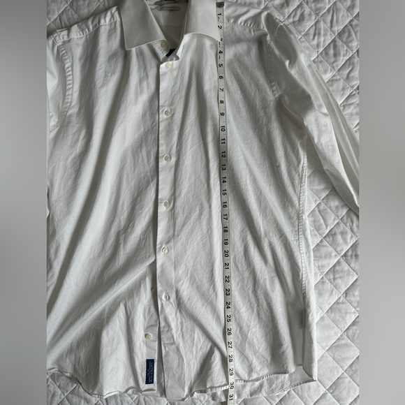 Suitsupply White Egyptian Cotton Dress Shirt, 17L - Picture 2 of 7